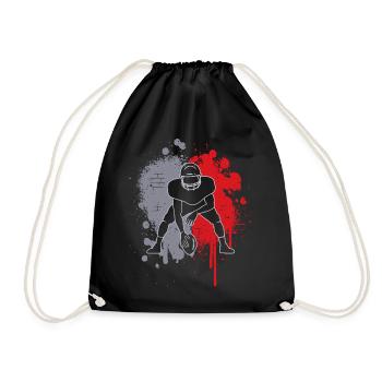 Football américain Splash of Color Football masculin - Sac de sport léger - noir - Devant