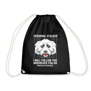 Lhasa Apso - Turnbeutel - Schwarz - Vorne