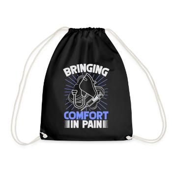 Anesthesiologist Comfort In Pain Anesthesia - Drawstring Bag - black - Front