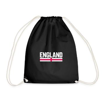 Drapeau de l’Angleterre - Sac de sport léger - noir - Devant