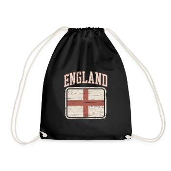 Drapeau vintage de l’Angleterre - Sac de sport léger - noir - Devant