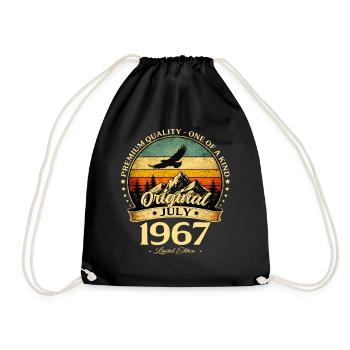 Cadeau du 59e anniversaire Millésime juillet 1967 - Sac de sport léger - noir - Devant