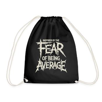 Mindset Inspired By Fear Of Average Bodybuilding - Turnbeutel - Schwarz - Vorne