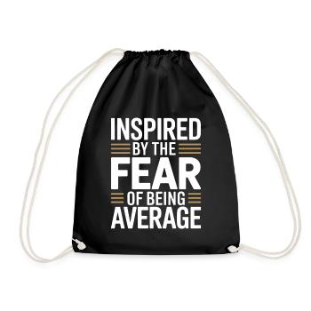 Mindset Inspired By Fear Of Average Bodybuilding - Turnbeutel - Schwarz - Vorne