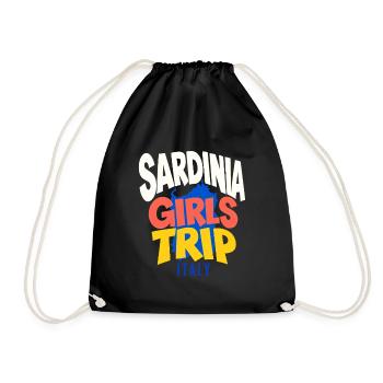 Voyage des filles en Sardaigne Équipe de vacances en Italie Voyage Identifiant - Sac de sport léger - noir - Devant
