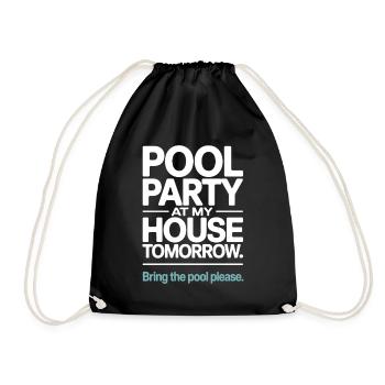 Fête à la piscine Amenez la piscine Fête d’été à la piscine en remarque - Sac de sport léger - noir - Devant