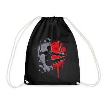 Gymnastics Gymnastics Ring Gymnastics Splashes of Color Gymnastics - Drawstring Bag - black - Front