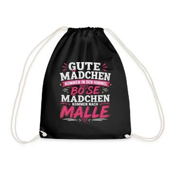 Mallorca Party Spruch Malle Damen Outfit Humor - Turnbeutel - Schwarz - Vorne