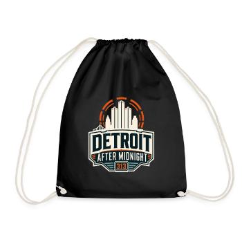 Insigne de Detroit après minuit - Sac de sport léger - noir - Devant