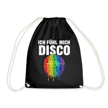 Ich fühl mich Disco - Turnbeutel - Schwarz - Vorne