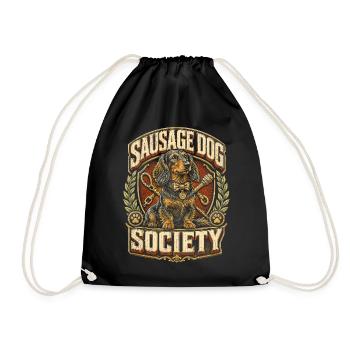 Société du Teckel à poil dur et du chien saucisse - Sac de sport léger - noir - Devant