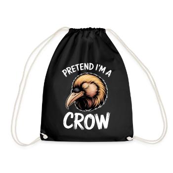 Crows Sayings Crow Funny Crow Gift - Drawstring Bag - black - Front