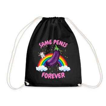 Same Penis Forever Bride - Turnbeutel - Schwarz - Vorne