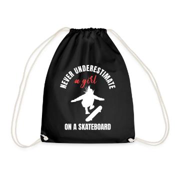 Ne sous-estimez jamais une fille patineuse - Sac de sport léger - noir - Devant