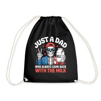 Milk Run Skeleton Dad Tee - Turnbeutel - Schwarz - Vorne