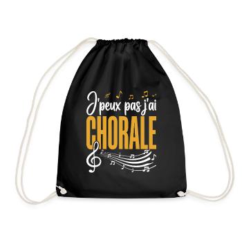 Chorale Cadeau humour personnalisé - Sac de sport léger - noir - Devant
