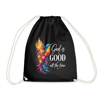 God Is Good All The Time Christian - Drawstring Bag - black - Front