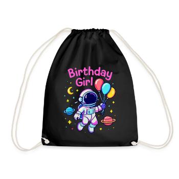 Birthday Girl - Drawstring Bag - black - Front
