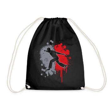 Capoeira Martial Arts Splash of Color Boys Capoerista - Sac de sport léger - noir - Devant