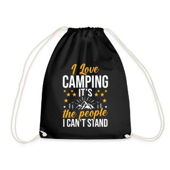 Camping Bonfire Camp Life Forest Camper - Turnbeutel - Schwarz - Vorne
