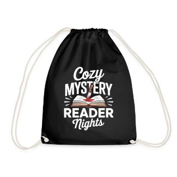 Murder, Crime, Thriller, Books, Readers, Suspense - Drawstring Bag - black - Front
