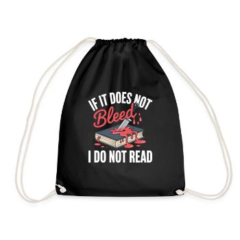 Psychological Thriller Crime Books Reader Thriller Novel - Drawstring Bag - black - Front