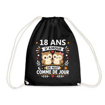 18 Ans Amour Nuit Jour - Sac de sport léger - noir - Devant