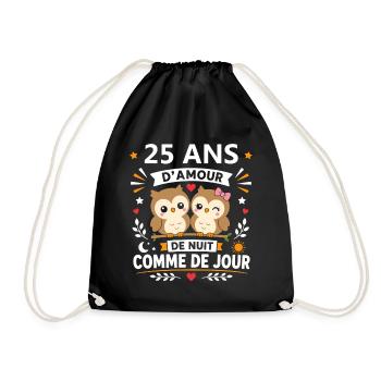 25 Ans d'Amour Nuit et Jour - Sac de sport léger - noir - Devant