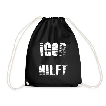 Igor helps - Drawstring Bag - black - Front