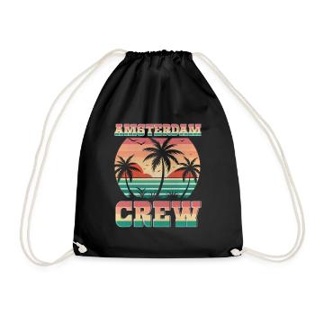 Amsterdam Crew - Turnbeutel - Schwarz - Vorne