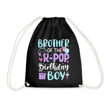 Frère du garçon anniversaire K-Pop - Sac de sport léger - noir - Devant