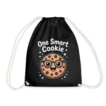 One Smart Cookie - Smart Cookie with Glasses - Drawstring Bag - black - Front