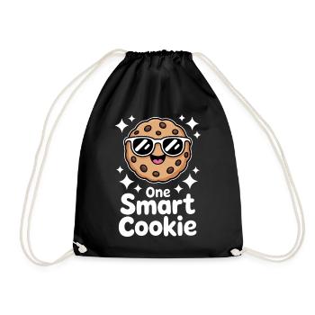 One Smart Cookie - Smart Cookie with Glasses - Drawstring Bag - black - Front