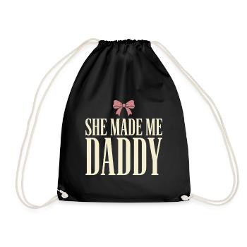 Premier cadeau de fête des pères pour la fille, papa - Sac de sport léger - noir - Devant