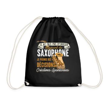 Saxophone Créatif: Décisions Spontanées - Sac de sport léger - noir - Devant