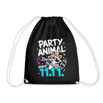 Karneval Party Kölner Animal Since 11.11. Köln - Turnbeutel - Schwarz - Vorne