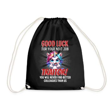Cadeau d’adieu drôle - Sac de sport léger - noir - Devant