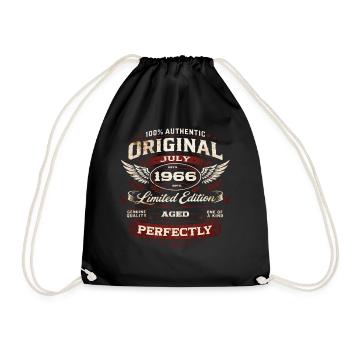 Cadeau du 60e anniversaire Original juillet 1966 - Sac de sport léger - noir - Devant