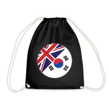 Korea - Drawstring Bag - black - Front