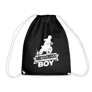 Motocross Boy - Drawstring Bag - black - Front