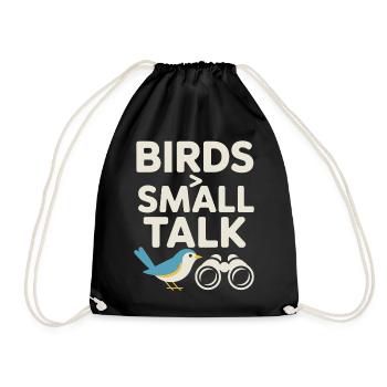 Bird talks: A little chat - Drawstring Bag - black - Front