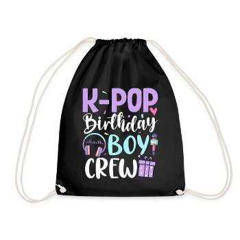 K Pop Birthday Boy Crew - Turnbeutel - Schwarz - Vorne