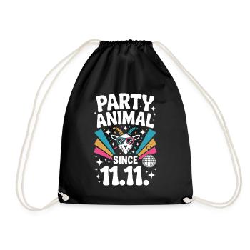 Karneval Party Kölner Animal Since 11.11. Köln - Turnbeutel - Schwarz - Vorne
