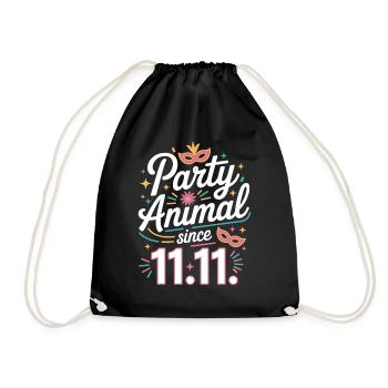 Karneval Party Kölner Animal Since 11.11. Köln - Turnbeutel - Schwarz - Vorne