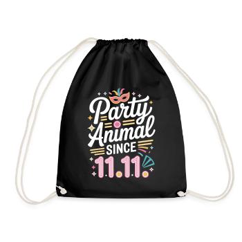 Karneval Party Kölner Animal Since 11.11. Köln - Turnbeutel - Schwarz - Vorne