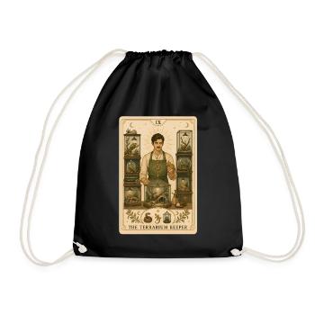 Porte-terrarium | Tarot des reptiles - Sac de sport léger - noir - Devant