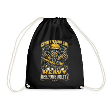 Opérateur de grue Père opérateur de grue - Sac de sport léger - noir - Devant