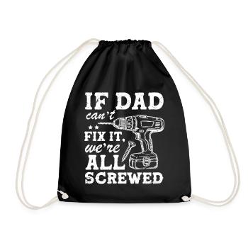 Si papa ne peut pas réparer ça, on est tous foutus - Sac de sport léger - noir - Devant