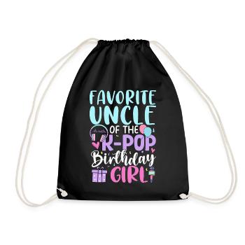 Oncle préféré de la fille d’anniversaire de K Pop - Sac de sport léger - noir - Devant
