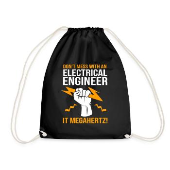 Electrical Engineer Electrician Electrical Engineering - Drawstring Bag - black - Front